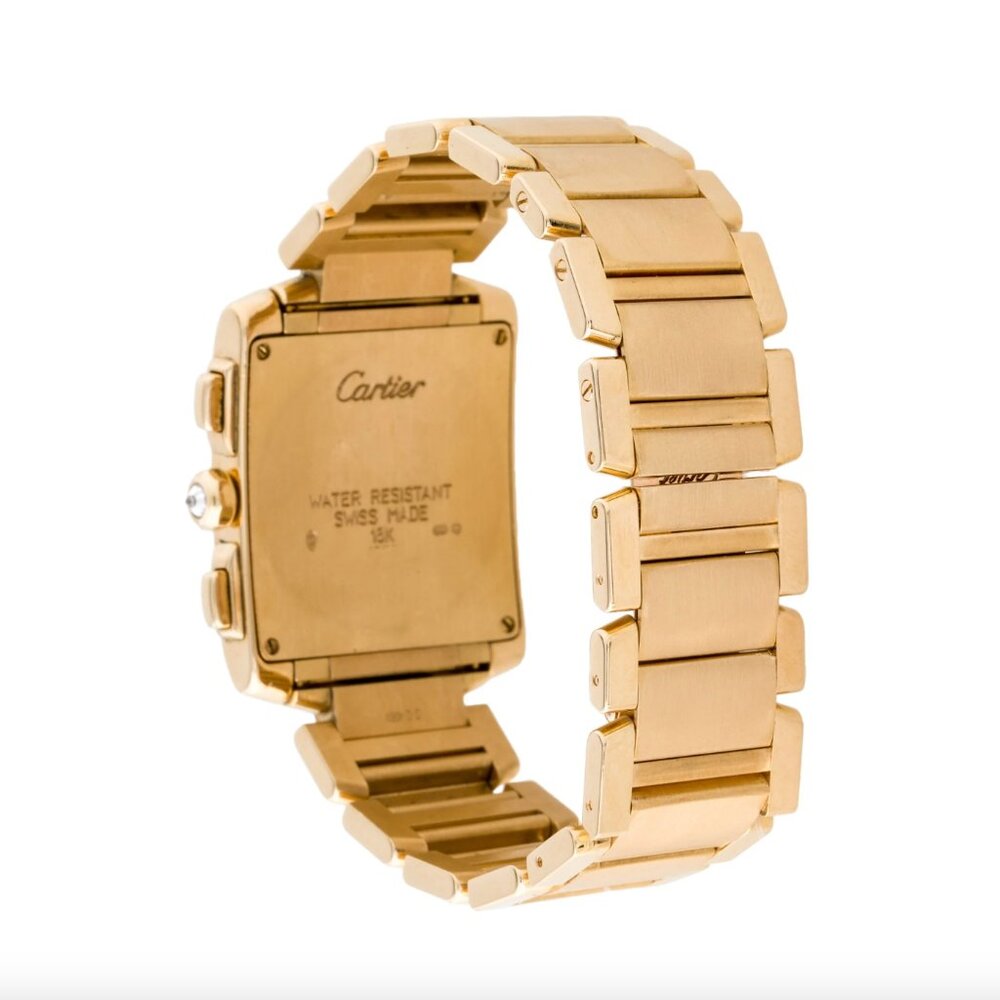 Ladies Cartier 18k Yellow Gold Diamond 28mm Watch - Picture 2 of 5